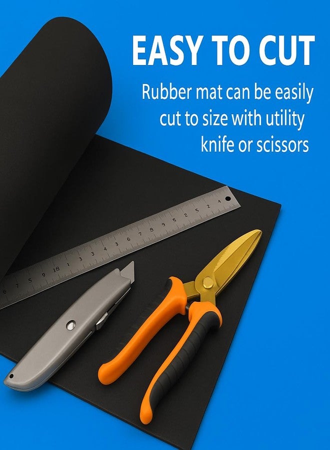 VAYINATO® Aquarium (60cm x 45cm) Rubber Mat for Fish Tank Base Safety, Water Resistant, Heavy Weight Support and Easy to Cut for Fish Tank Stability | Black by Petzlifeworld - Image 3